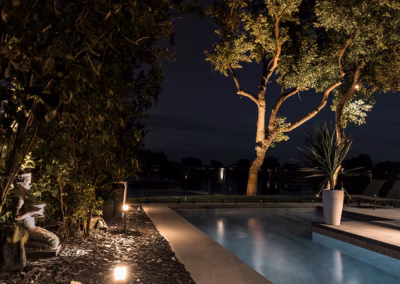 Lumière de par terre contour de piscine - Pro-jet - Irrigation éclairage paysager - Mont-saint-hilaire - Rive-sud